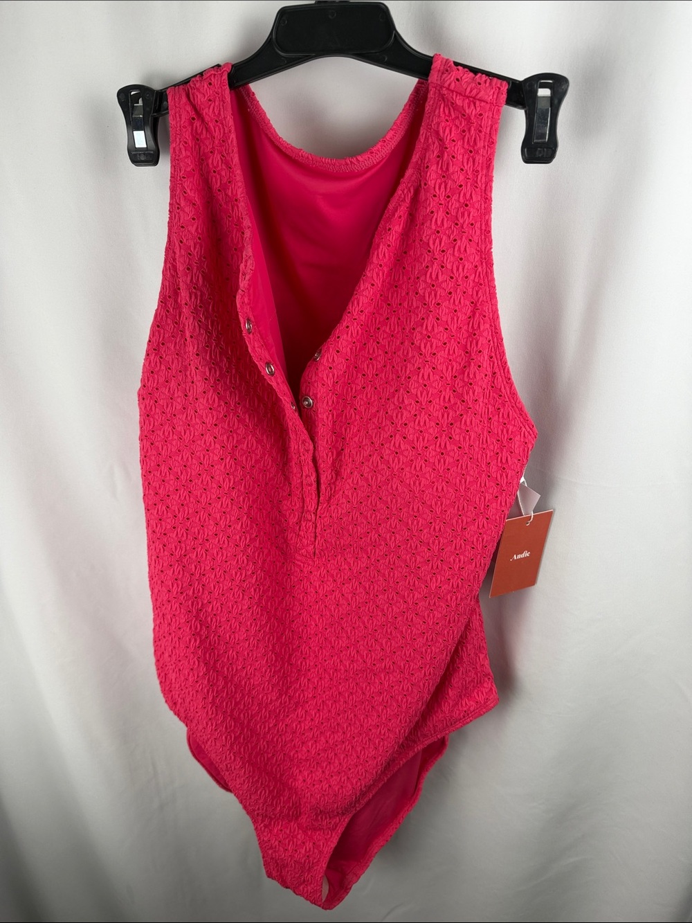 Andie The Malibu One Piece - Eyelet - Begonia Various Sizes - Picture 3 of 13
